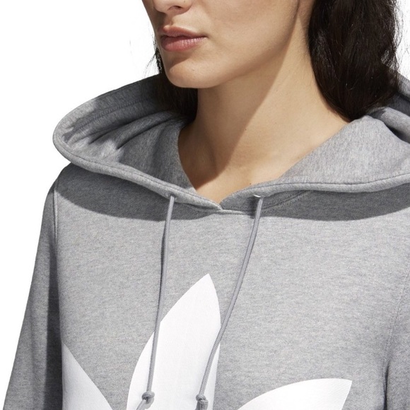 New Adidas ‘Oversized Trefoil Logo’ Hoodie - Picture 8 of 9